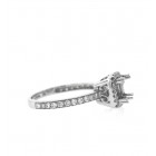 0.42 Cts. 18K White Gold Diamond Engagement Ring With Halo